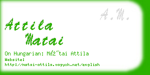 attila matai business card